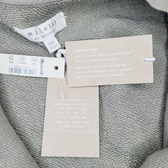 Miles By Madewell Bomber Jacket Womens Olive Green XXS Football Snap Button - Picture 4 of 10